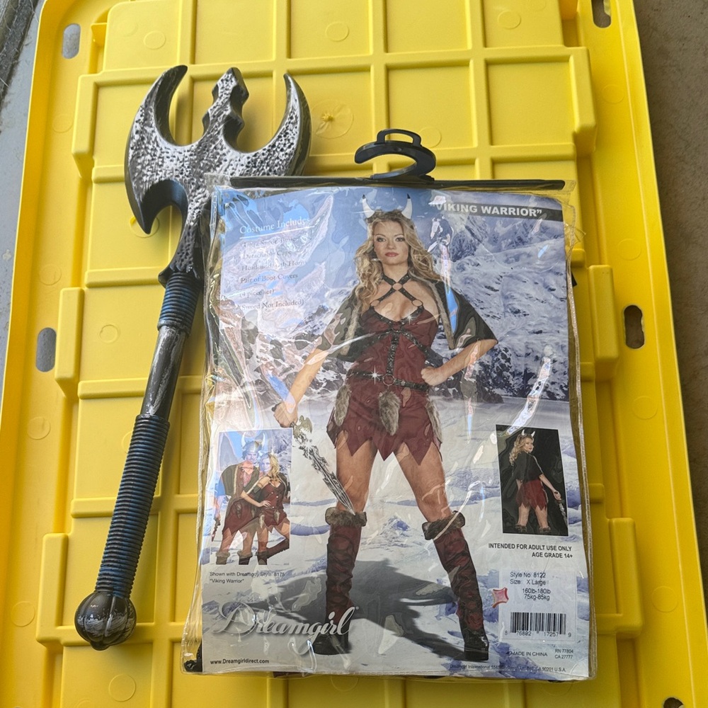 Dreamgirl Viking Warrior  Costume - Burgundy and Brown